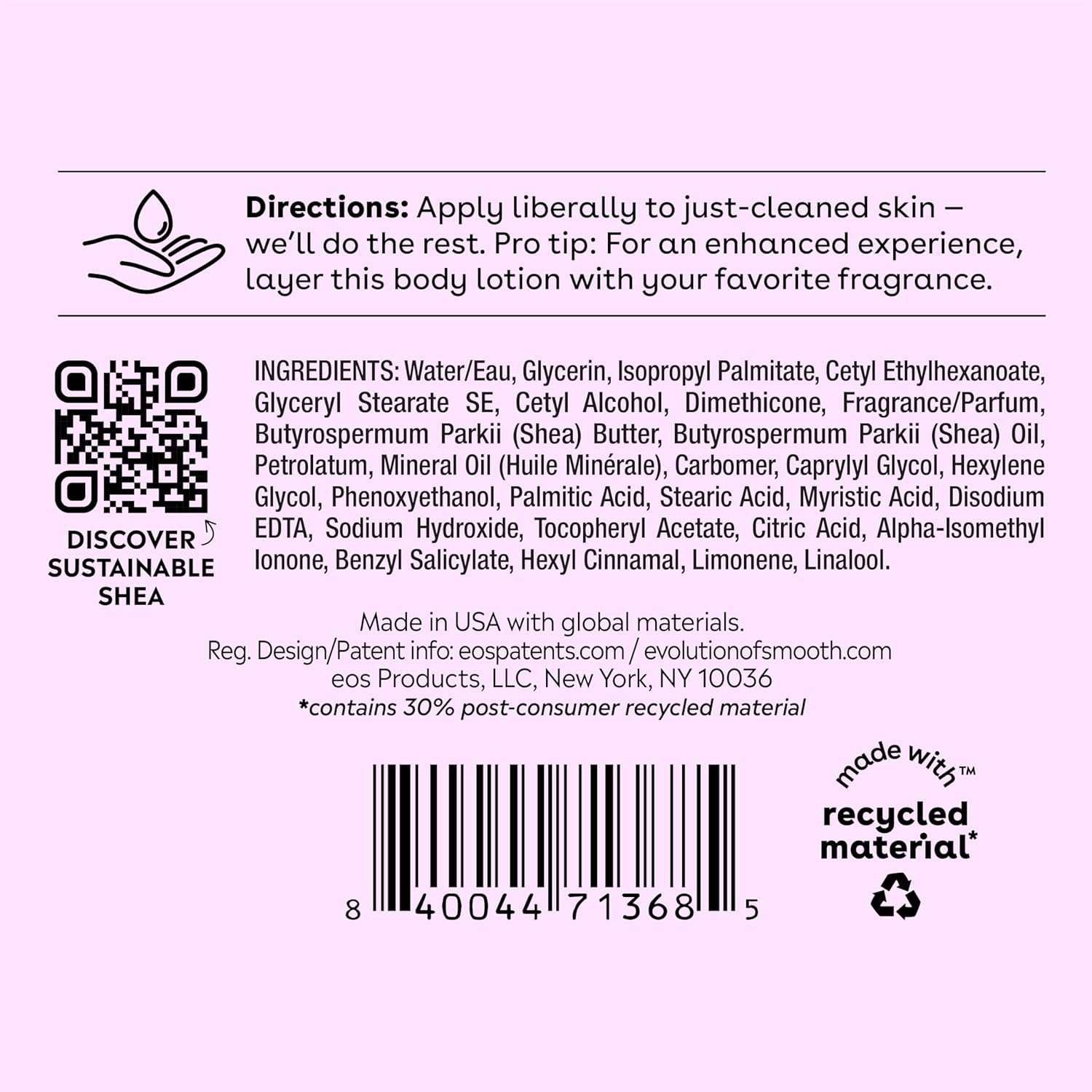 EOS Fresh & Cozy Body Lotion